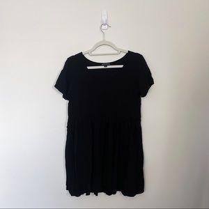 Brandy Melville Black Babydoll Dress, One Size